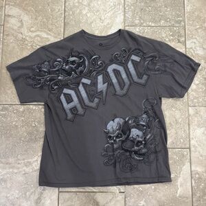 Liquid Blue AC/DC Bells Skulls‎ Grahic Print T-Shirt Men's XXL